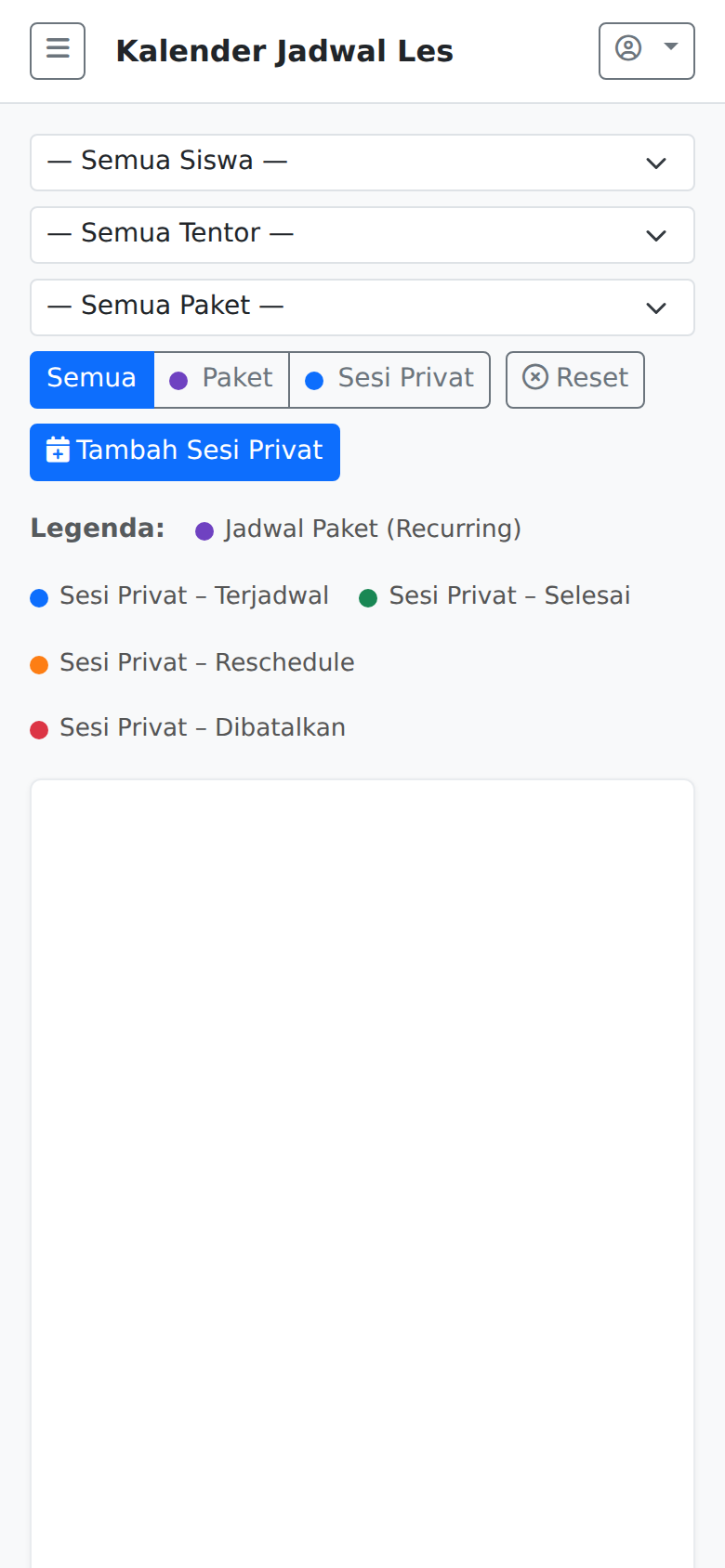 Kalender Jadwal LesKu